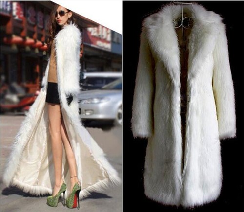 Mens Mid Long Faux Fox Fur Collar Winter Stage Coat Parka Outwear Hot Occident - 第 8/12 張圖片