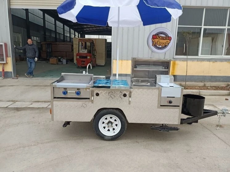 Stainless Steel Gas Griddle Deep Fryer Steamer Hotdog Food Concession Trailer
Opens in a new window