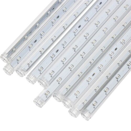 LED Meteor Shower Rain Light 8 Tube Icicle Snowfall Light EU Plug 50cm RGB - Picture 4 of 5