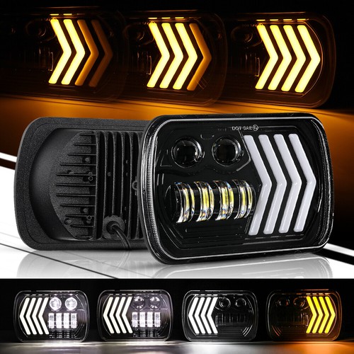 7X6" LED Headlight & Tail Light License Plate Brake Reverse For Jeep Wrangler YJ - Picture 2 of 12