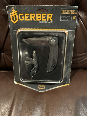 Gerber Curve Gray Micro Clip-N-Go Multi-Tool & Void 3  Folding Pocket Knife Gift