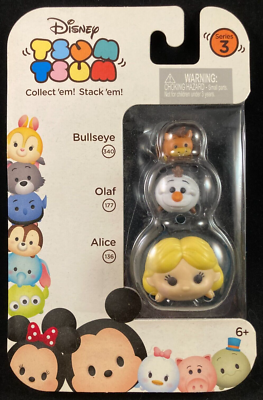 Disney Tsum Tsum - 3 Pack - Bullseye & Olaf & Alice - Series 3 | eBay