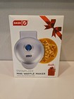 Dash Snowflake Mini Waffle Maker in Blue Non-Stick With Gift Box, Bow, And Tag!