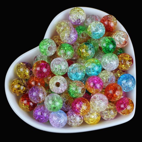 Cuentas espaciadoras sueltas agrietadas acrílicas mixtas de 8/10/12 mm 100 un. para hacer joyas - Imagen 5 de 6