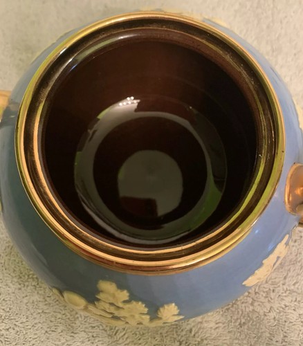 Vintage 1950s Tea Pot Gibsons And Stafforshire Ironstone Blue And Gold - Picture 3 of 9