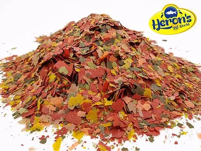 HERONS Tropical Flakes PREMIUM TROPICAL FISH FOOD Guppy Tetra Neon Cichlid Betta