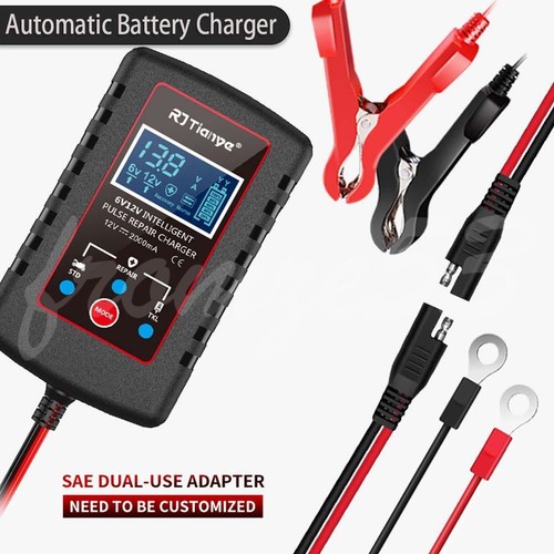6/12V Smart Automatic Battery Charger Maintainer Motorcycle Car Trickle Float US - Picture 1 of 12