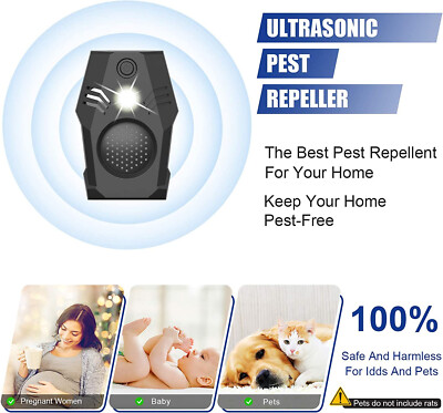 Rodent Plug In 4 In 1 Ultrasonic Rodent Repeller, Squirrel Mouse Rat Repellent, Plug ...
