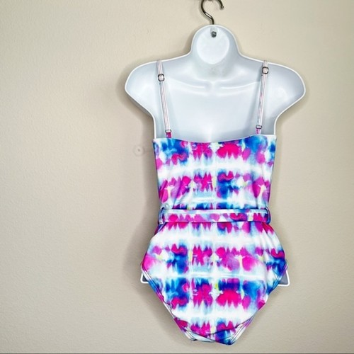 Splendid ANTHROPOLOGIE Sun Daze Tie Dyed Belted One Piece Swimsuit Size S/M - Picture 5 of 7