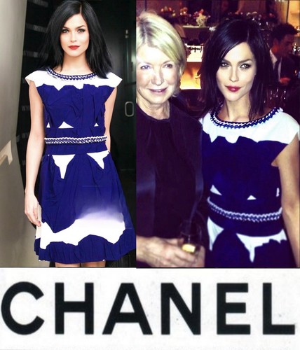 Chanel 2014 Blue White Mini A Line Top Tweed Shirt work Dress 34 36 38 2 4 6 S M - Picture 23 of 24