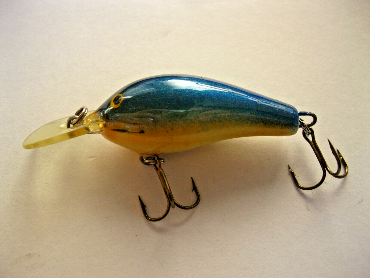Appât de pêche peint sur mesure Rapala Fat Rap FR-5 nuance bleue
