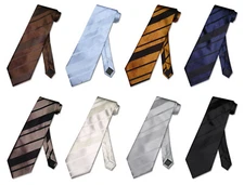 Vesuvio Napoli NeckTie Solid Color Woven Striped Design Neck Tie for Tux or Suit