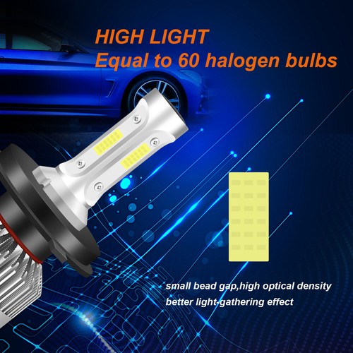 7 Inch LED GLASS Headlight Round, ORIGINAL CLASSIC LOOK Conversion Chrome PAIR - Picture 10 of 13