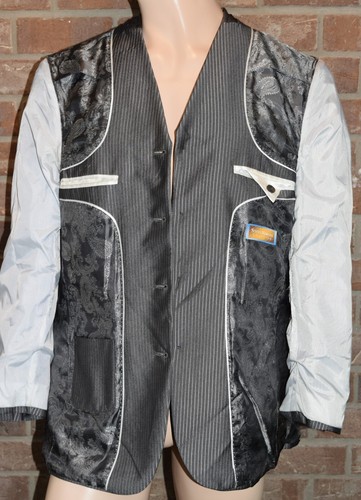 Steve Harvey Collection Suit Mens 40R Charcoal Striped 2 Piece Pants 32x30 EUC - Picture 9 of 15