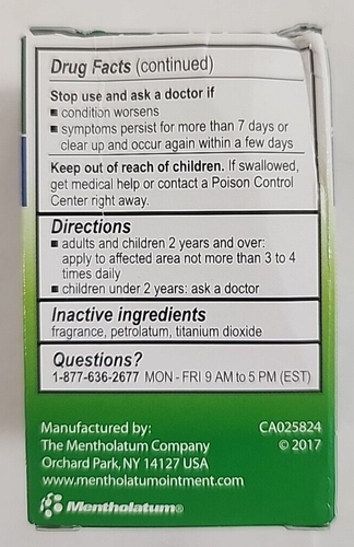 Mentholatum Original Ointment Topical Analgesic Rub Soothing Relief Aroma 1oz - Picture 3 of 4
