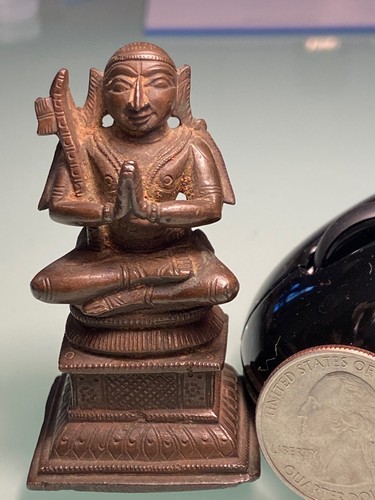 Una de las estatua de bronce de Buda más pequeñas del mundo 6,3 cm de alto, 98,6 gm, siglo XVIII - Imagen 11 de 15