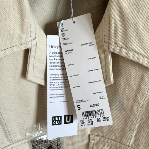 UNIQLO U £59.90 Denim Shirt Jacket Shacket - Natural - S Christophe Lemaire NWT - Picture 13 of 20