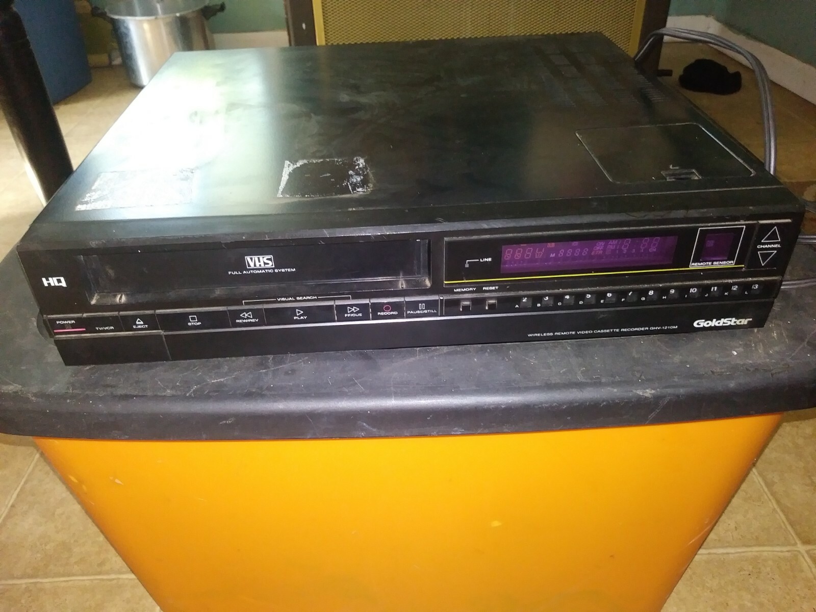 Goldstar GHV1210M VCR VHS Player, Made in Korea, Very Rare, w/ Remote