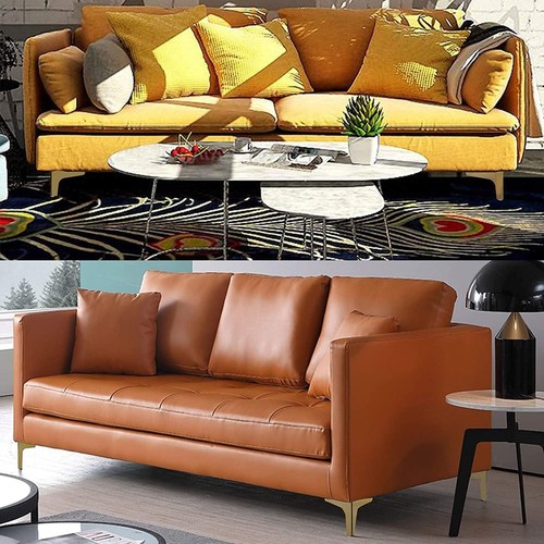 Gold Metal Sofa Legs, Heavy Duty Triangle Feet, Set of 4, 6 Inch - Picture 6 of 7
