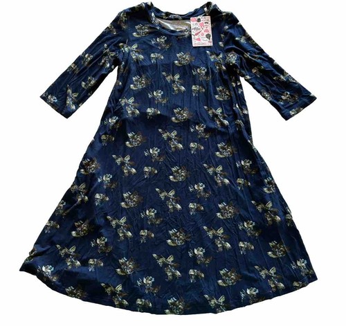 Verriegeltes Mama Stillen Stillen blau Blumenmusterkleid XS Neu mit Etikett - Bild 2 von 5