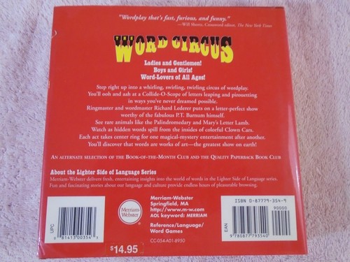 The Circus of Words: Acrobatic Anagrams, Parading Palindromes, Wonderful Words - Picture 10 of 10
