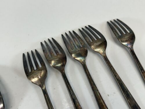 Vintage Calvalcade Gabeln, Löffel, Messer 1946 versilbert Korbgeflecht Lot X 13 - Bild 11 von 14