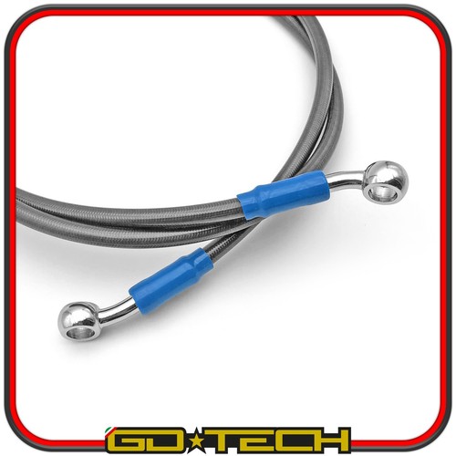 TUBO FRENO IN TRECCIA AERONAUTICO MOTO SCOOTER RACING UNIVERSALE 120 cm GRIGIO - Imagen 4 de 6
