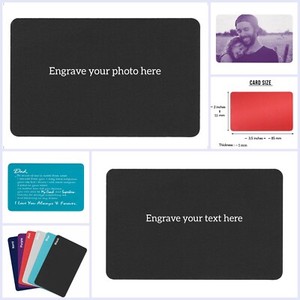 Personalized Photo//Text Custom Engraved Metal Wallet Mini Love Insert Card Gift