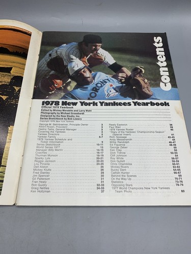 1978 ANUARIO DE LOS YANQUIS DE NUEVA YORK CAMPEÓN MUNDIAL DE BÉISBOL YANQUIS Magnavox anuncio de televisión - Imagen 2 de 12