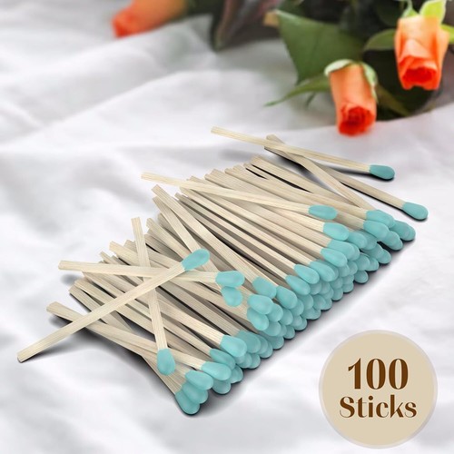 ZIKANI Regulat Stick Blue Tip Matches 4 Inch Refill for Cloche Jar 100 pcs - Picture 2 of 3