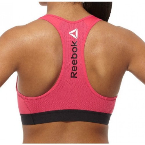 Reebok DST Short Sports Bra Talla de mujer S Rosa Negro - Imagen 3 de 6