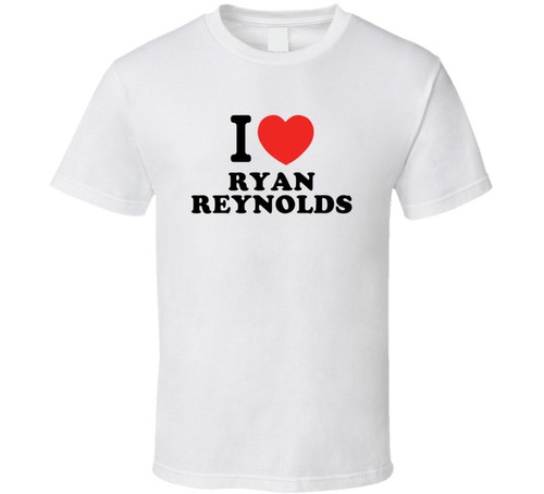 I Heart Ryan Reynolds Action Filmstar Schauspieler Fan T-Shirt - Bild 1 von 2