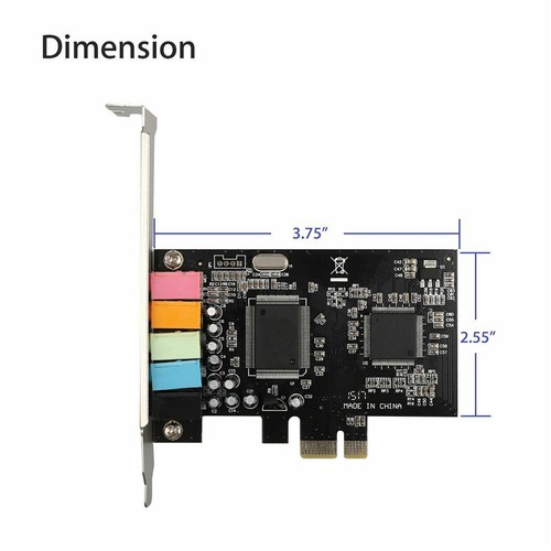 5.1 Ch PCI-E8738 PCI Express CMI8738 Sound Card Audio Digital Adapter PCIE - Picture 2 of 12