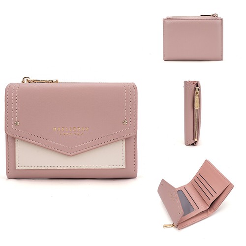 Women Lady Short Trifold Wallet Purse Small Leather Cash Credit Card Holder Gift - Picture 16 of 75