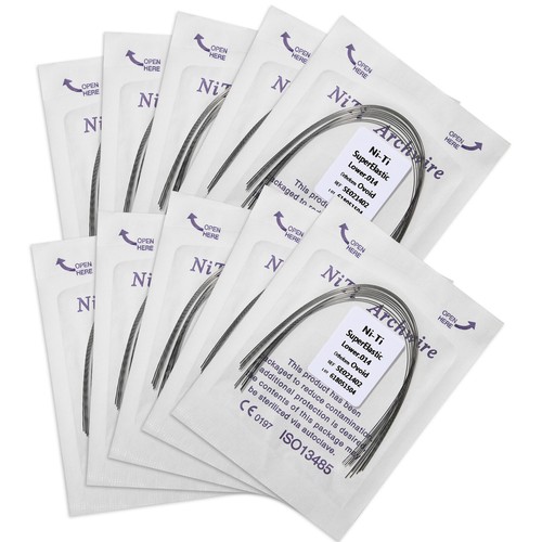 10 Bags Dental Ortho Super Elastic Niti Round Arch Wire Ovoid Form 10 Sizes - Picture 7 of 22
