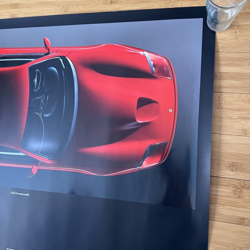 Seltenes Ferrari 550 Maranello V-12 Top View 1990er Jahre Italien Poster 27x39 nie aufgehängt! - Bild 3 von 13