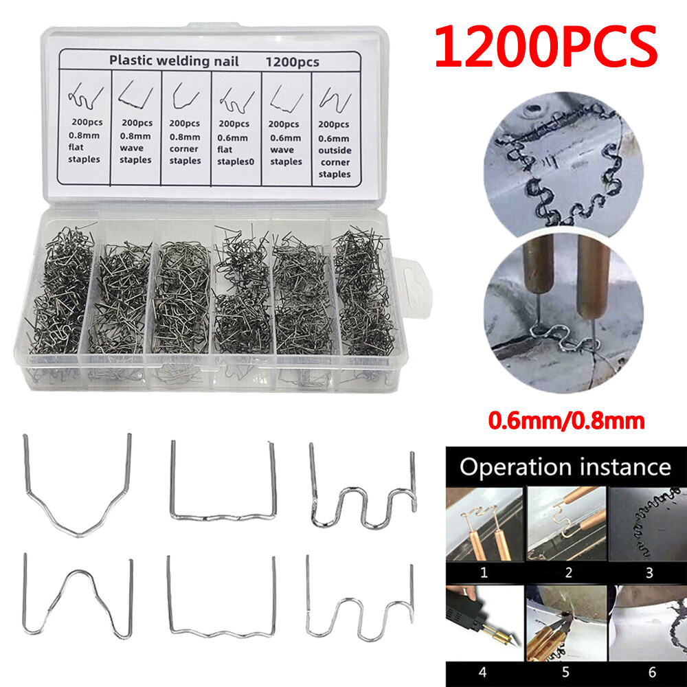 1200x Hot Stapler Staples Repair Tools Kit For Plastic Welder Car Bumper W/ Box-image