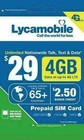 Lycamobile Indonesia Prepaid Cell Phone SIM Cards