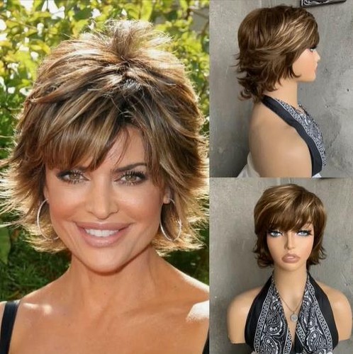 8-Inch for Women Light Brown Pixie Cut Wig Fluffy Synthetic Wig - Picture 3 of 5
