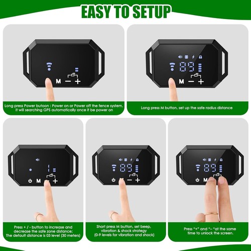 GPS Drahtloser Hundezaun Elektrisches System für Hunde Tragbar GPS Kabellos Haustier - Bild 6 von 6