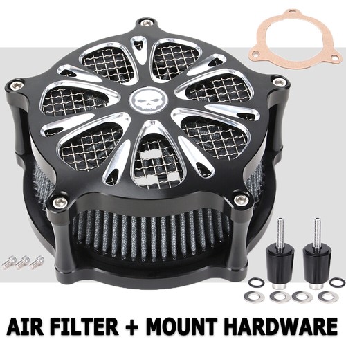 CNC Air Cleaner Intake Filter For Harley Electra Glide Road King FL Dyna Softail - Picture 4 of 12