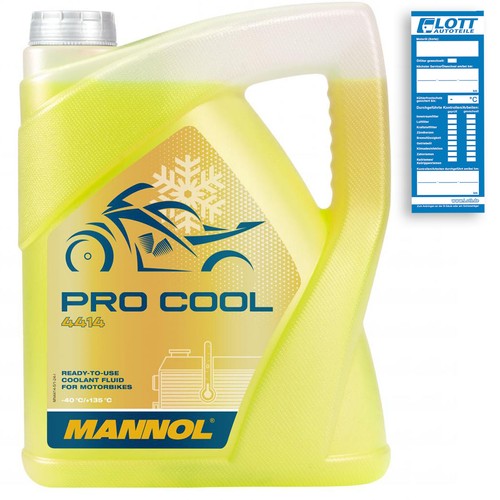 5L Mannol Pro Cool Kühlerfrostschutz -40°С gelb Frostschutz für Roller Motorrad - Bild 1 von 4