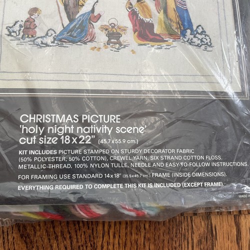Bucilla Cross Stitch Kit 48812 Christmas picture HOLY NIGHT Nativity Scene New - Bild 2 von 4