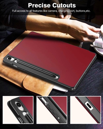 Lonfeid Coque Porte Stylo + Verre Trempé 9H pour Samsung Galaxy Tab S10 FE 10.9/S9 FE - Photo 23/39