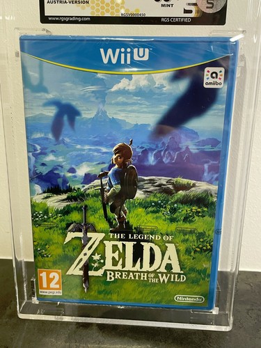 Zelda Breath of the Wild Nintendo Wii U RGS 95+ MINT IN DEUTSCH NO WATA VGA UKG - Picture 2 of 6