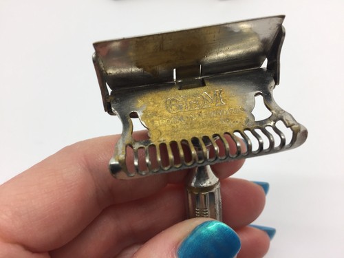 Maquinillas de afeitar de seguridad Gillette and Gem vintage para hombre, hechas en EE. UU. (RF559) - Imagen 6 de 7