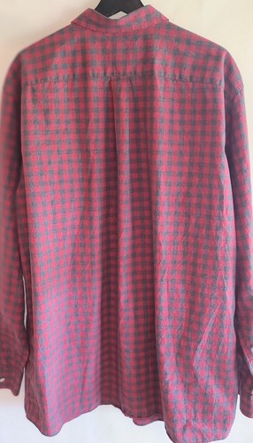 Rowm Herren 2XT Langarm Hemd mit Knopfleiste kariert rot grau - Bild 2 von 9
