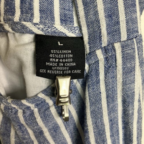 GB Gianni Binni Strampler LG blau weiß Leinen Baumwollmischung Streifen Pullover weites Bein - Bild 5 von 12