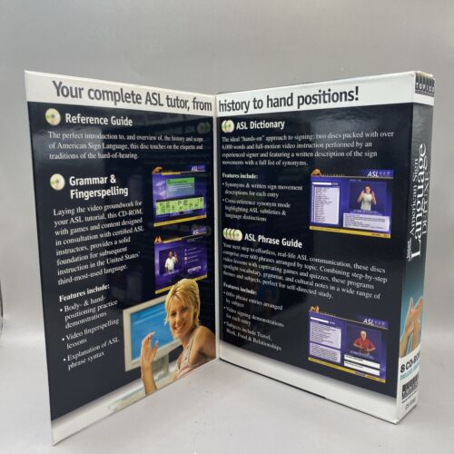 American Sign Language • Deluxe Edition • Instant Immersion • WIN/MAC • 8-CD ROM - Picture 3 of 4