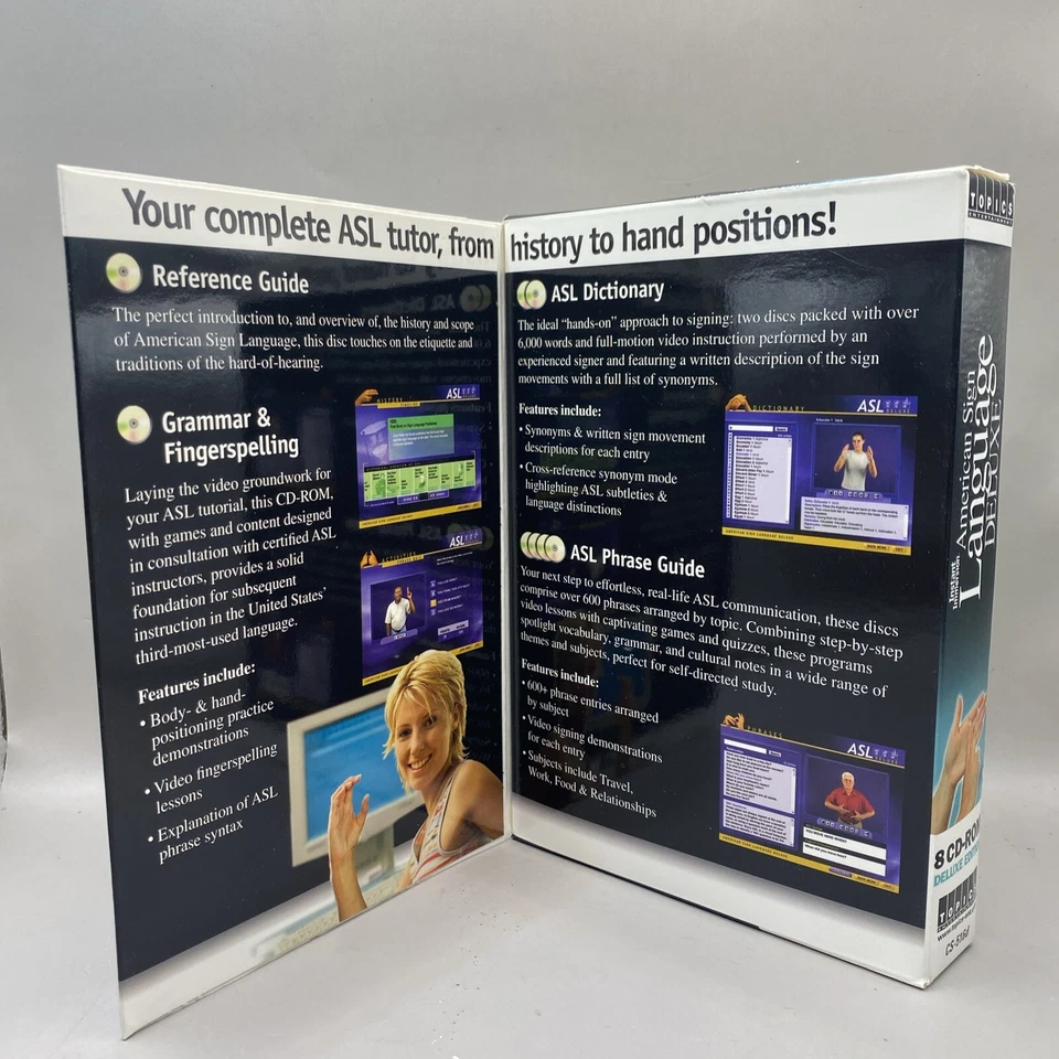 Lenguaje de Señas Americano • Edición Deluxe • Inmersión Instantánea • GANAR/MAC • ROM de 8 CD Foto 3 de 4